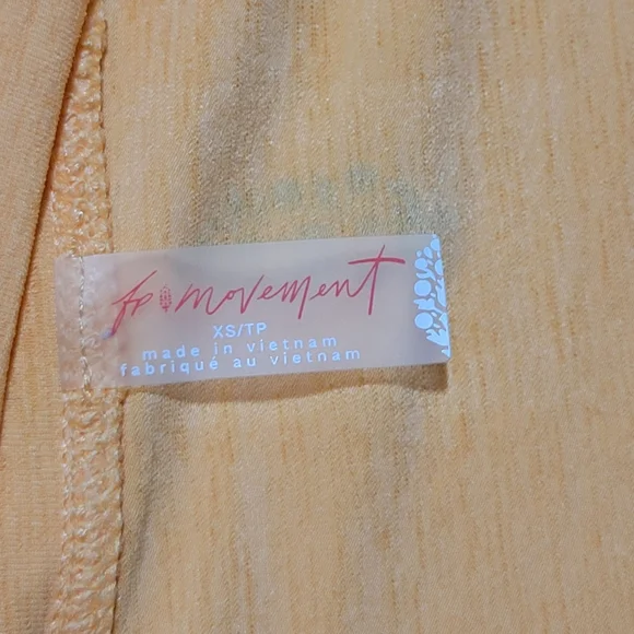 FP Movement Spotlight Long Sleeve Layer Shirt in Pastel Peach Combo Size XS - Picture 5 of 12